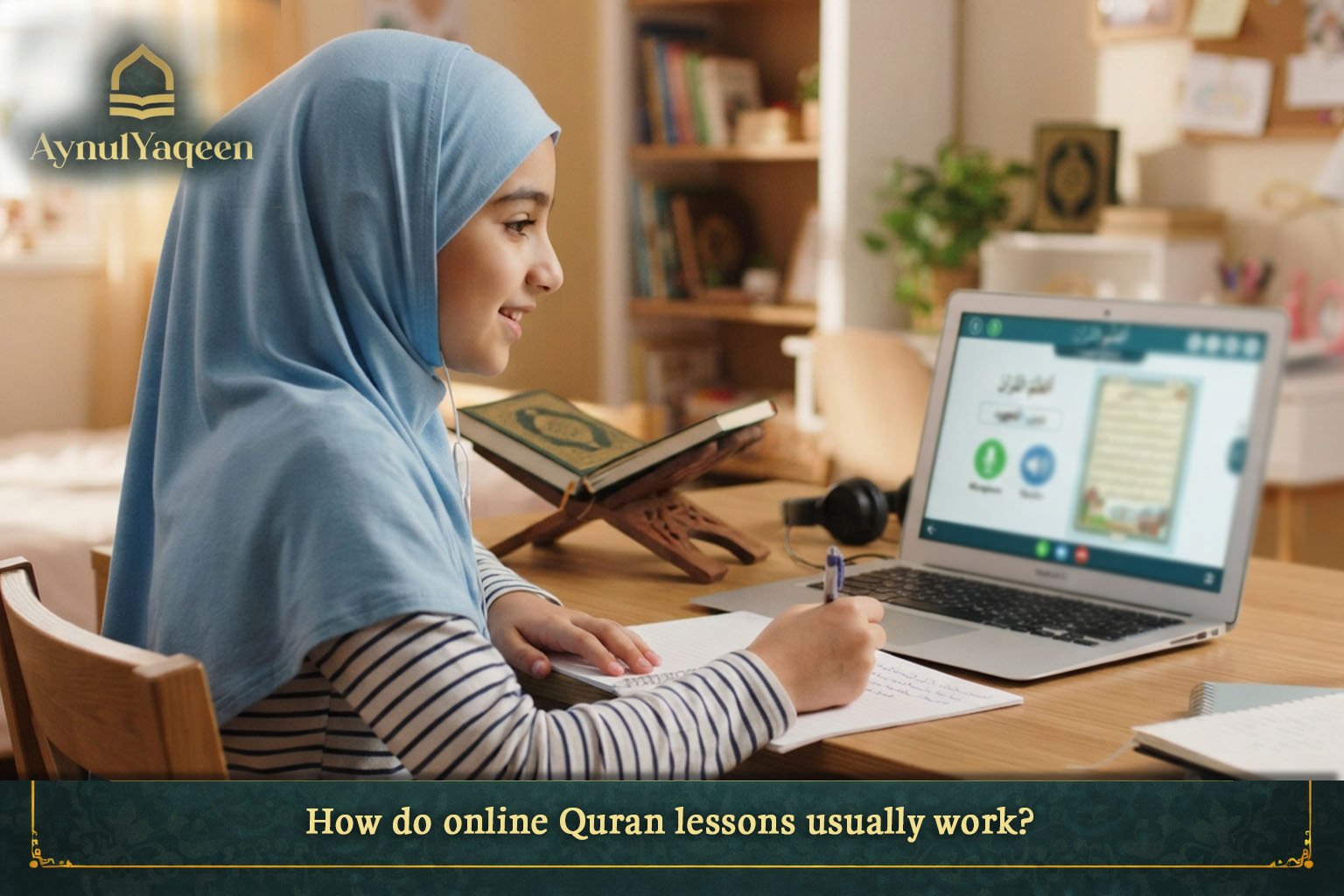 How do online Quran lessons usually work?